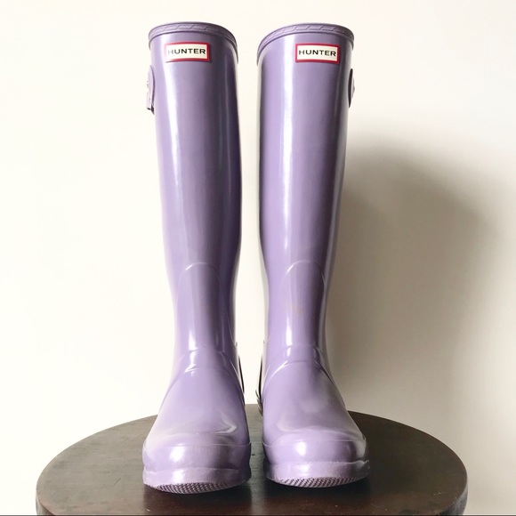 Hunter Shoes - HUNTER BOOTS Lavender Tall Gloss